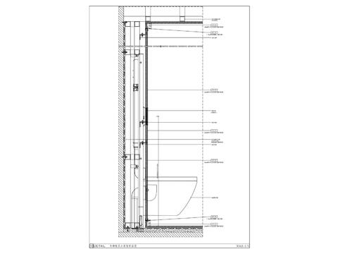  挂墙马桶节点大样 