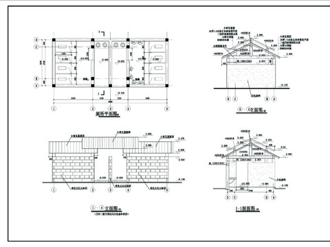  公园厕所建筑CAD节点大样 
