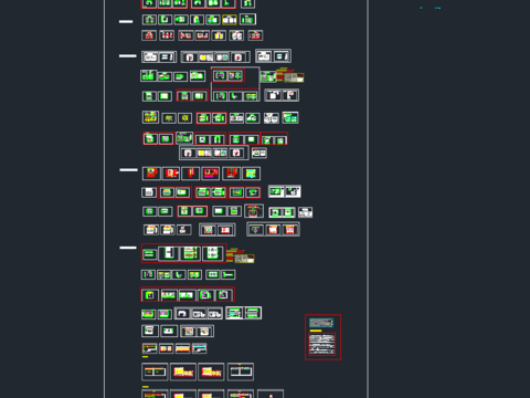  书柜装饰柜CAD图纸图库 