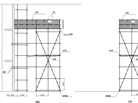  落地式钢管接料CAD节点大样 