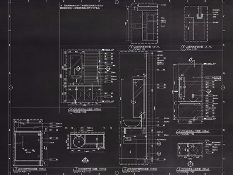  卫生间节点大样CAD施工图 