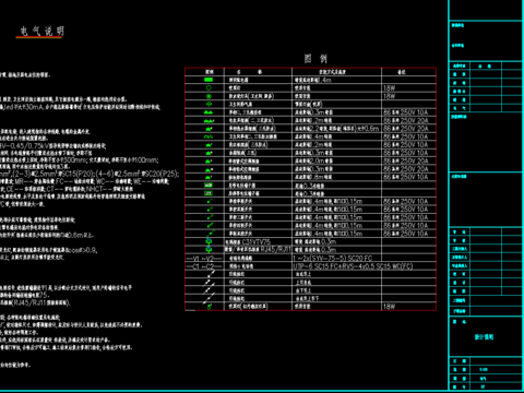  住宅建筑电气设计CAD施工图 