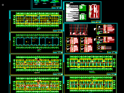  大学六层学生公寓全套电设计cad施工图 