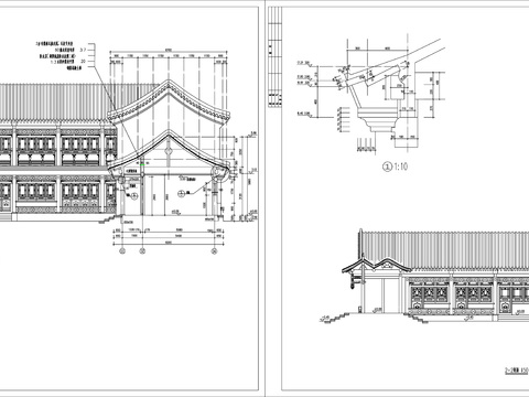  四合院建筑設(shè)計CAD施工圖 