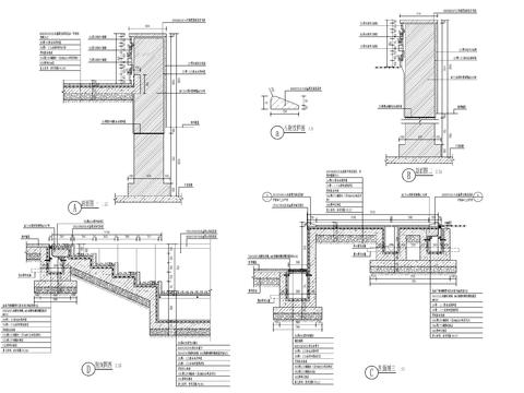  新中式镜面水景节点大样图 