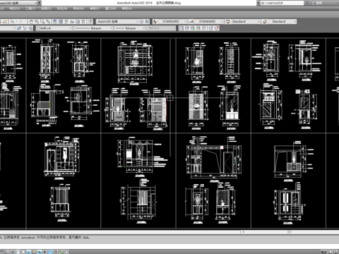  玄关立面cad图库 