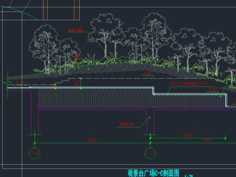  观景台广场CAD大样图 