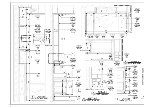  家装 别墅平面立面 节点大样图 