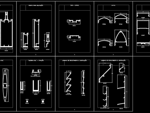  铝型材节点大样图 