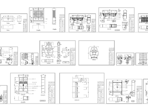  中式柜子图库cad施工图 