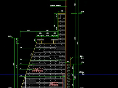  城墙CAD节点大样 