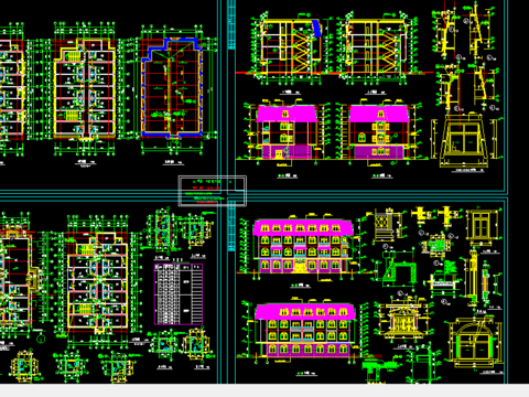  招待所建筑CAD施工圖 
