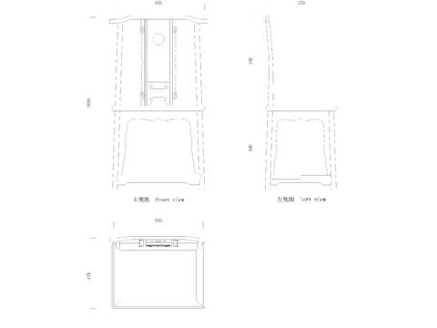  中式单椅cad图库 