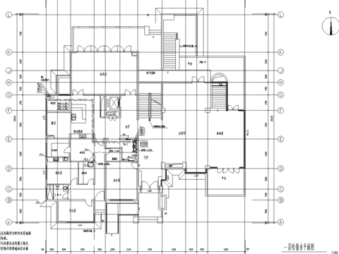  给排水cad平面图 
