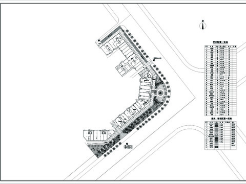  沿街广场植物CAD施工图 