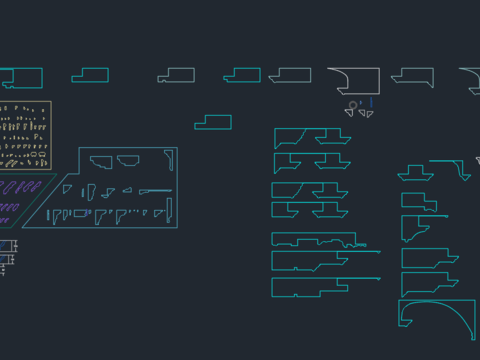  CAD角线，3D倒角剖面 