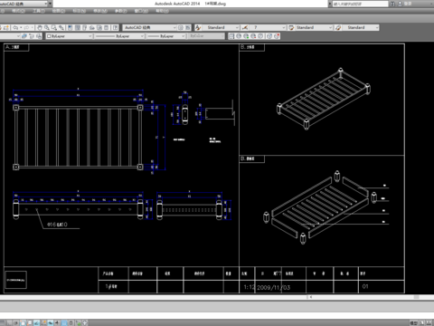  吊架图块cad施工图 
