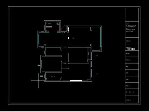  砌墙图cad平面图 