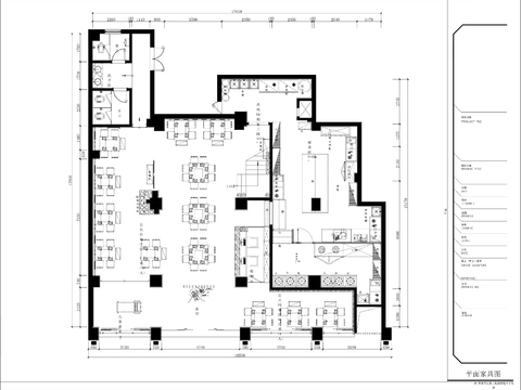  600㎡两层火锅店cad平面图 