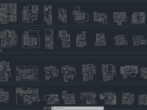  别墅cad案例图库 