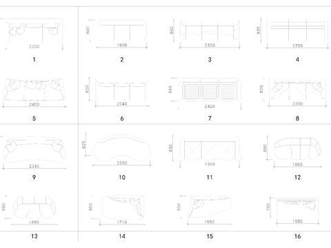  最新酒店室内专用cad图库 