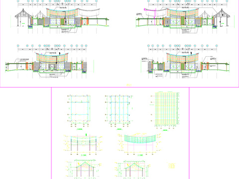  麗江建筑及結(jié)構(gòu)圖CAD施工圖 