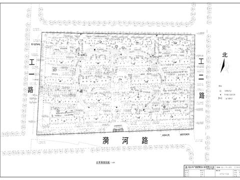  小區(qū)規(guī)劃平面CAD施工圖 