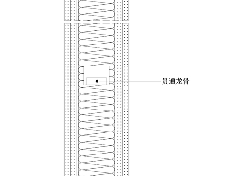  轻钢龙骨墙节点图一（纵剖） 
