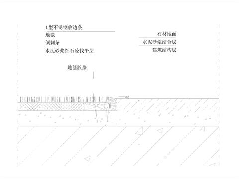  地毯石材地砖收口节点 