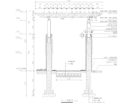  东南亚廊架CAD节点大样 