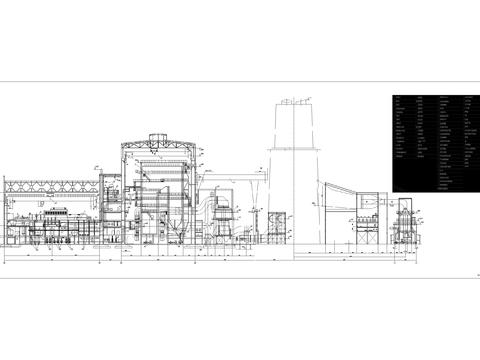  1000MW火力發(fā)電站及電力設(shè)備支架cad施工圖 