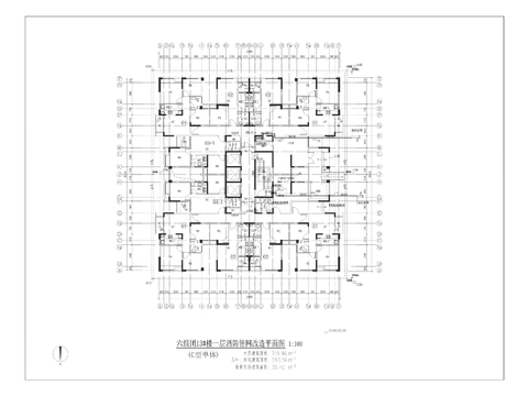  小区平层cad平面布置图 