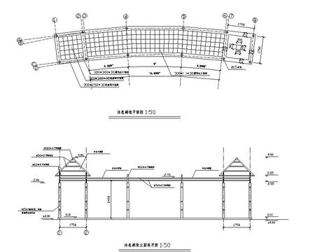  休息廊架及园路施工图 