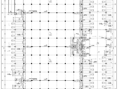  物流园厂房建筑cad平面图 