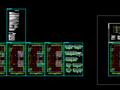 泗洪县洪翔中学浴室室内装修给排水CAD施工图 