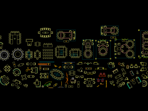  酒店沙发cad图库 
