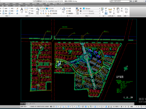  小区规划景观cad平面图 