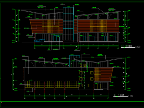  游泳馆cad施工图 