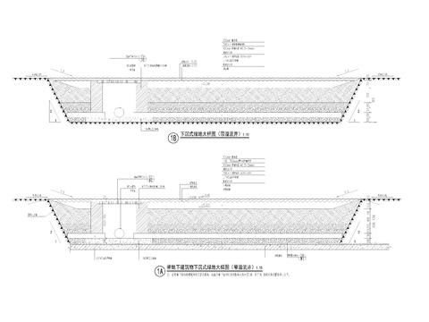  海绵城市设施详图cad大样图 