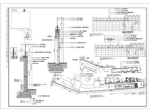  挡土墙细部CAD节点大样 