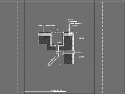  隐藏式地漏 泳池排水沟cad施工图 
