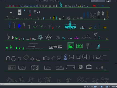  饰品 装饰画CAD施工图 
