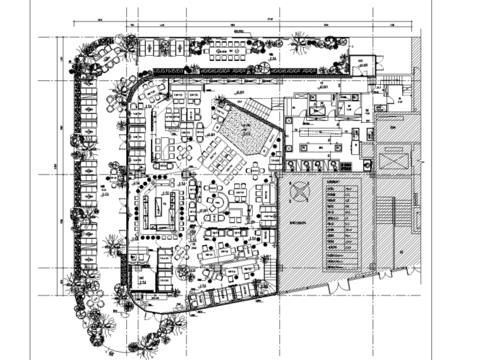  音樂(lè)餐廳空間電氣CAD施工圖 