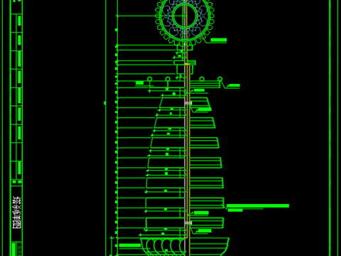  古塔建筑cad施工图 