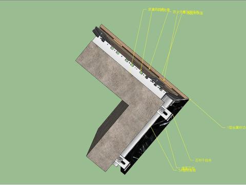  石材与木饰面cad节点图 