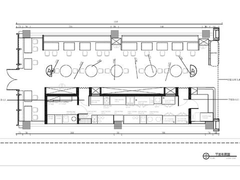  网红创意快餐店CAD平面图 