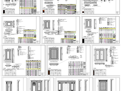  欧式护板墙木板工艺图节点大样 