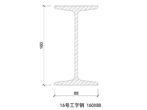  槽钢 工字钢 角钢cad节点详图 
