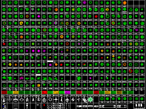  素材平面图例大全CAD图库 
