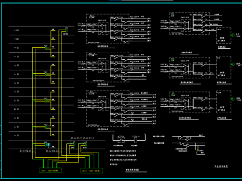  十二层住宅电气全套cad施工图 